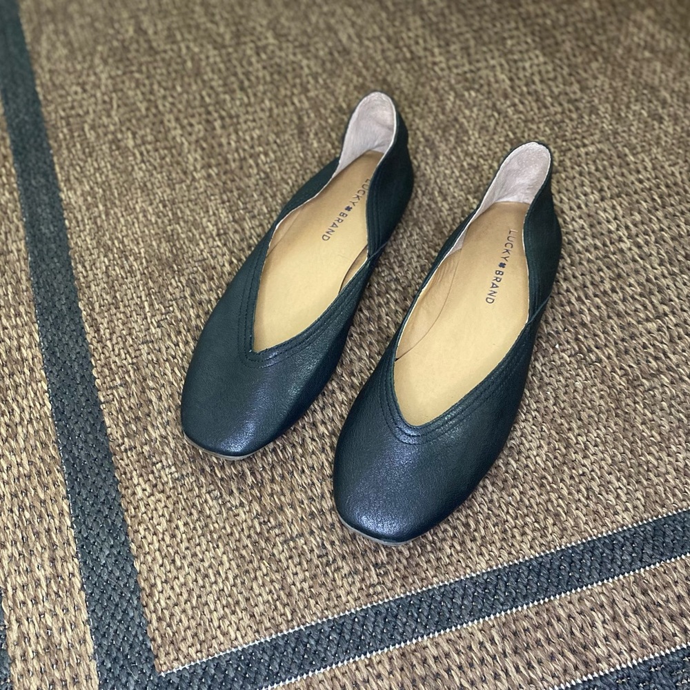 LUCKY BRAND Alba Skimmer Black Flats